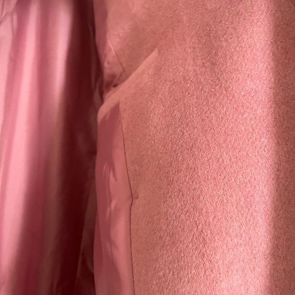 Avec Les Filles Fuzzy Pink Rose Long Double Breasted Coat - Picture 10 of 14